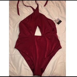 PacSun Maroon One piece Swimsuit